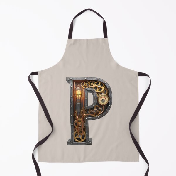 Item preview, Steampunk Letter P — Mechanical Gear Alphabet Initial, Vintage Industrial Monogram designed and sold by The Visual Syllabus.