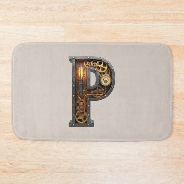 Item preview, Steampunk Letter P — Mechanical Gear Alphabet Initial, Vintage Industrial Monogram designed and sold by The Visual Syllabus.