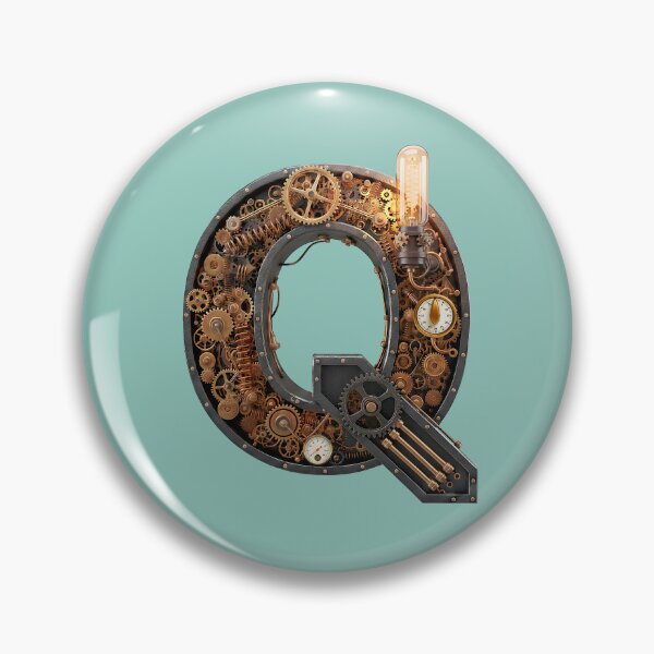 Item preview, Steampunk Letter Q — Mechanical Gear Alphabet Initial, Vintage Industrial Monogram designed and sold by The Visual Syllabus.