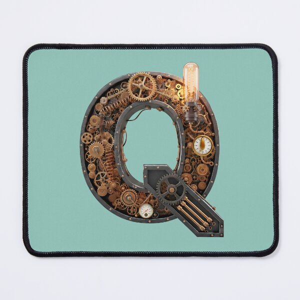 Item preview, Steampunk Letter Q — Mechanical Gear Alphabet Initial, Vintage Industrial Monogram designed and sold by The Visual Syllabus.