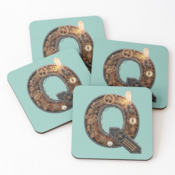 Item preview, Steampunk Letter Q — Mechanical Gear Alphabet Initial, Vintage Industrial Monogram designed and sold by The Visual Syllabus.