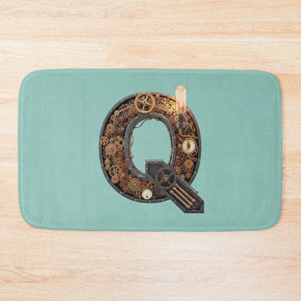 Item preview, Steampunk Letter Q — Mechanical Gear Alphabet Initial, Vintage Industrial Monogram designed and sold by The Visual Syllabus.