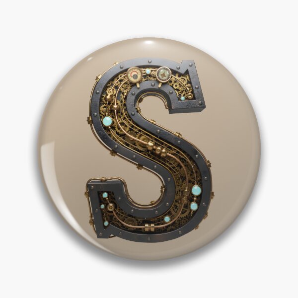 Item preview, Steampunk Initial S — Mechanical Gear Monogram Letter designed and sold by The Visual Syllabus.