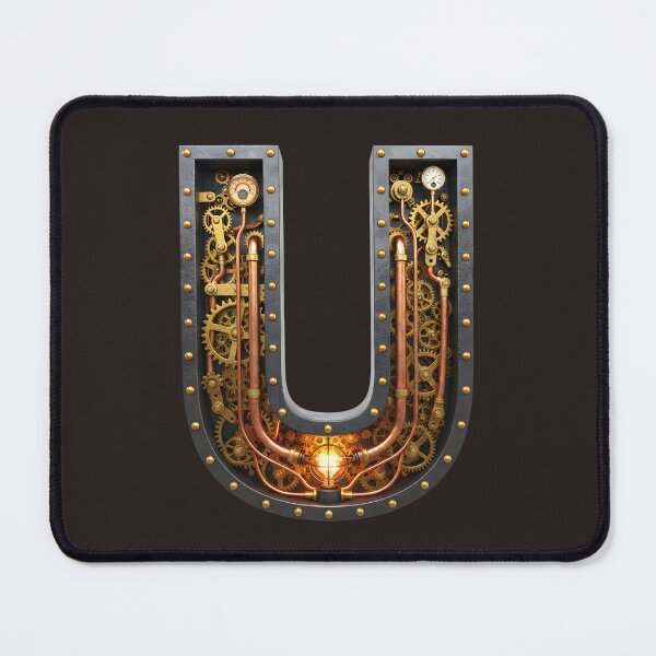 Item preview, Steampunk Initial U — Mechanical Gear Monogram Letter designed and sold by The Visual Syllabus.