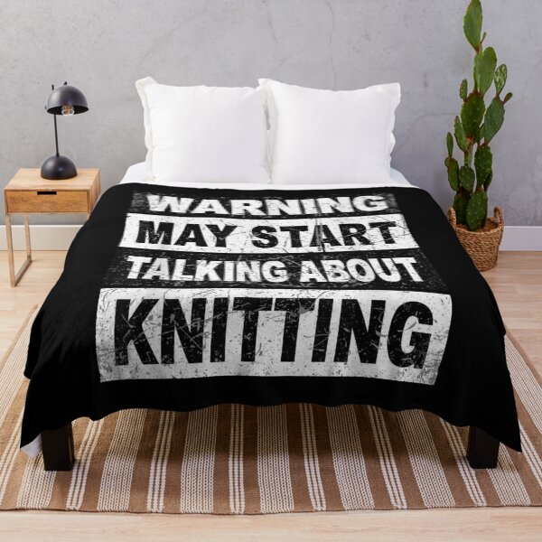 Item preview, Warning May Start Talking About Knitting For Knitters designed and sold by CORJIDOG-ART.