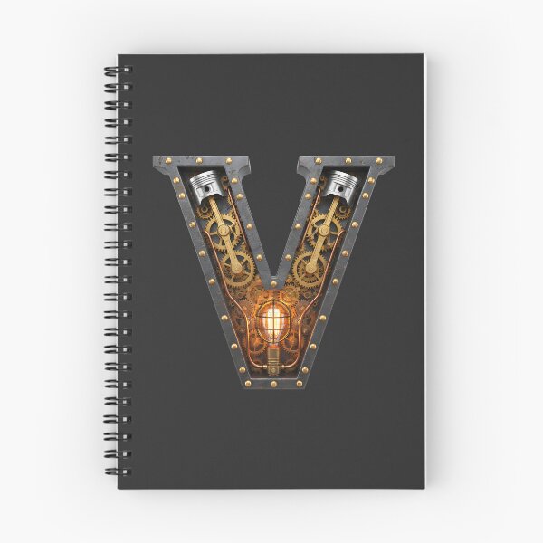 Item preview, Steampunk Letter V — Mechanical Gear Alphabet Initial, Vintage Industrial Monogram designed and sold by The Visual Syllabus.