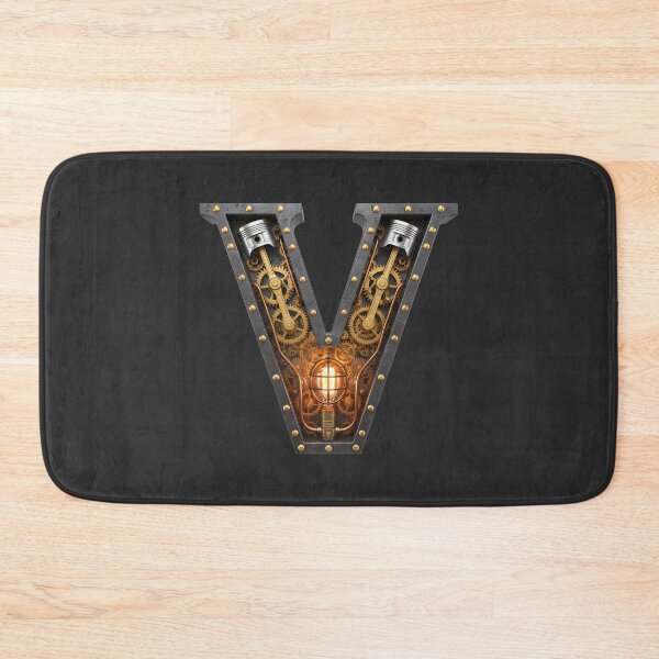 Item preview, Steampunk Letter V — Mechanical Gear Alphabet Initial, Vintage Industrial Monogram designed and sold by The Visual Syllabus.