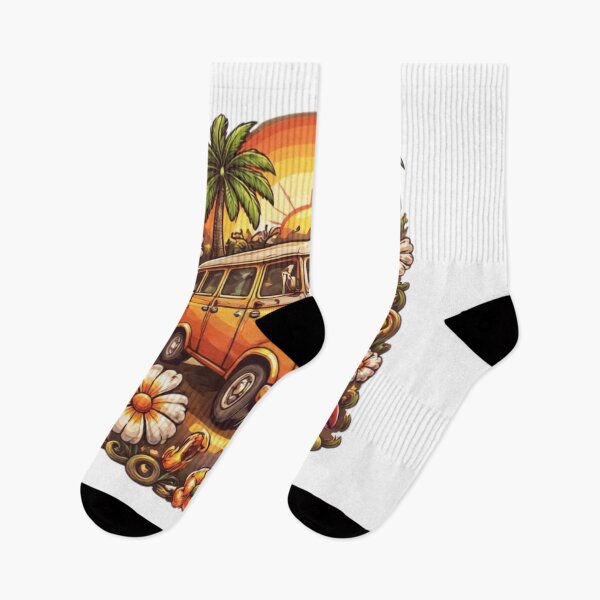 Item preview, Vintage Hippie Van – Retro 70s Boho Camper & Flower Power Design designed and sold by OutofOfficeWear.