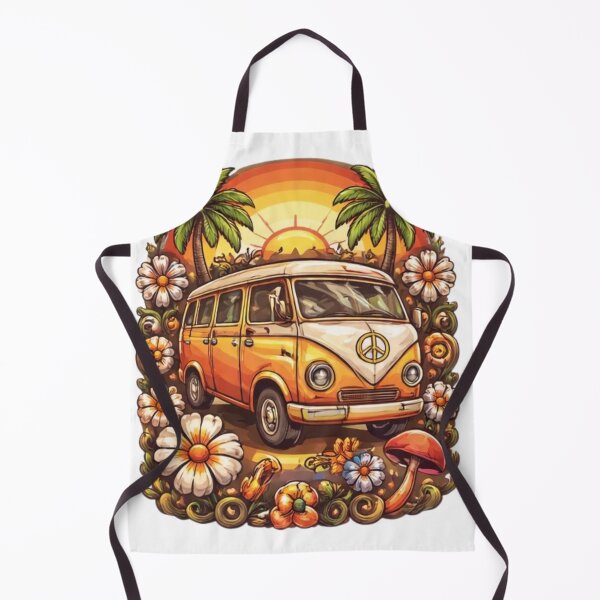 Item preview, Vintage Hippie Van – Retro 70s Boho Camper & Flower Power Design designed and sold by OutofOfficeWear.