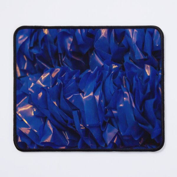 Item preview, Close-Up Of Vibrant Blue Crumpled Plastic Material With Shiny Textures And Ridges designed and sold by Nmallia.