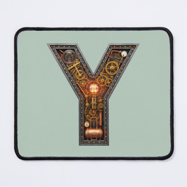 Item preview, Steampunk Letter Y — Mechanical Gear Alphabet Initial, Vintage Industrial Monogram designed and sold by The Visual Syllabus.