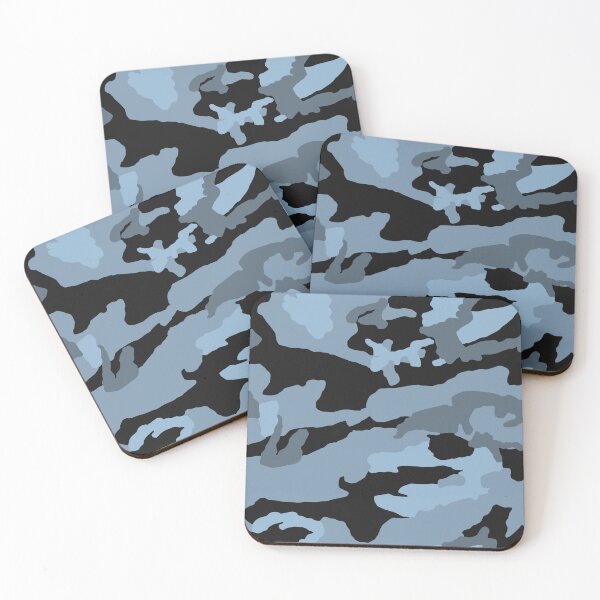 Item preview, Black And Baby Blue Camo Pattern Seamless designed and sold by pattern-archive.