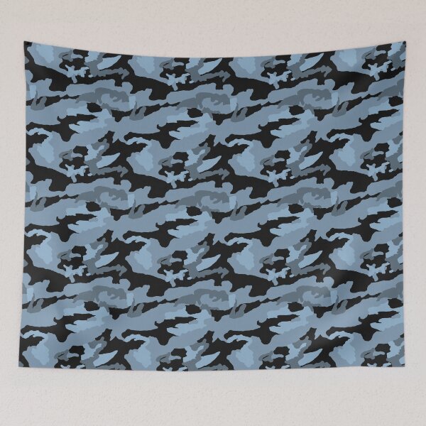 Item preview, Black And Baby Blue Camo Pattern Seamless designed and sold by pattern-archive.