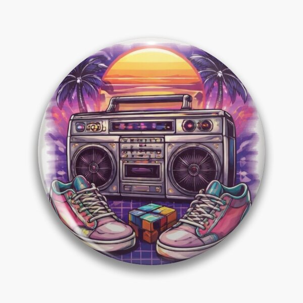 Item preview, Retro 90s Boombox & Sneakers – Vintage Hip Hop Old School Music Vibe designed and sold by OutofOfficeWear.