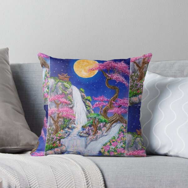 Item preview, Moonlit Waterfall Art designed and sold by ZiehrArt.