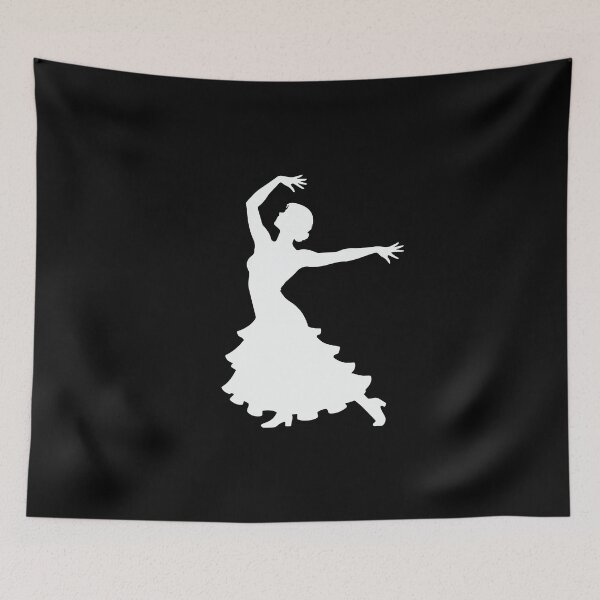 Item preview, Flamenco Dancer Silhouette – Elegant Motion Art designed and sold by BrushRushX.