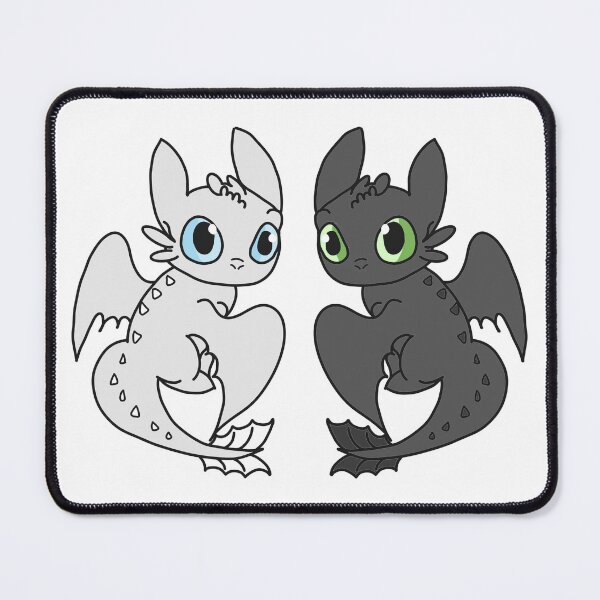 Item preview, Night Fury and Light Fury Chibi designed and sold by SonOfMcTed.