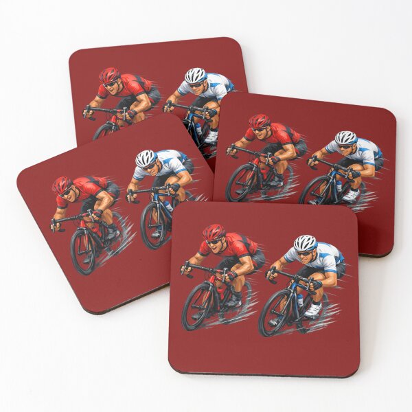 Artikelvorschau, Dynamic Cycling Race Design - Two Road Bike Riders Competition Illustration. entworfen und verkauft von LunaPrintCo.