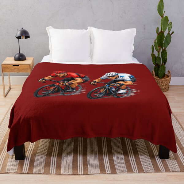 Item preview, Dynamic Cycling Race Design - Two Road Bike Riders Competition Illustration. designed and sold by LunaPrintCo.