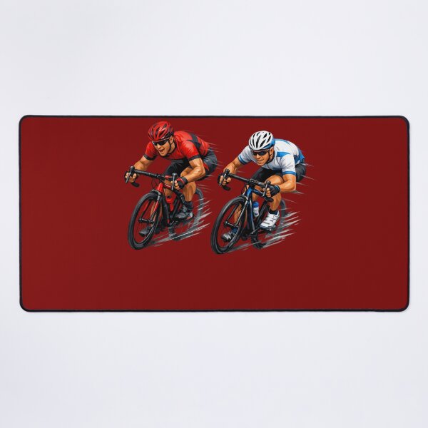 Item preview, Dynamic Cycling Race Design - Two Road Bike Riders Competition Illustration. designed and sold by LunaPrintCo.