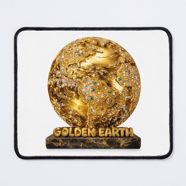 Item preview, Golden Earth – Luxury Gemstone Globe Sculpture designed and sold by Gletschie.