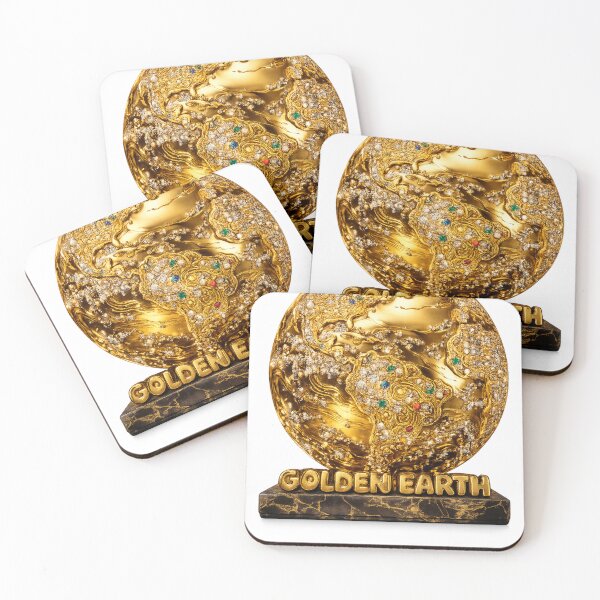 Item preview, Golden Earth – Luxury Gemstone Globe Sculpture designed and sold by Gletschie.