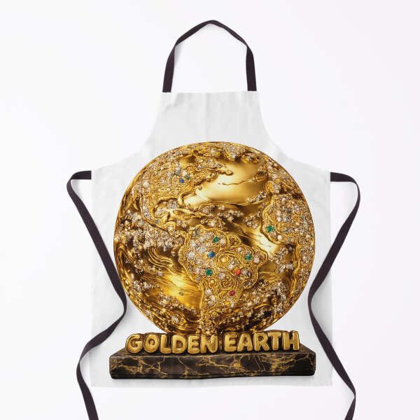 Item preview, Golden Earth – Luxury Gemstone Globe Sculpture designed and sold by Gletschie.