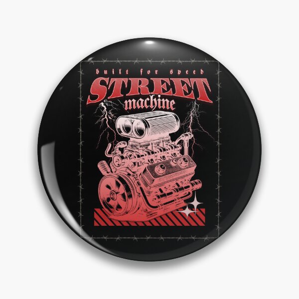 Item preview, Street Machine Built For Speed Supercharged Engine Muscle Car Racing Gearhead designed and sold by CarantinedChaos.