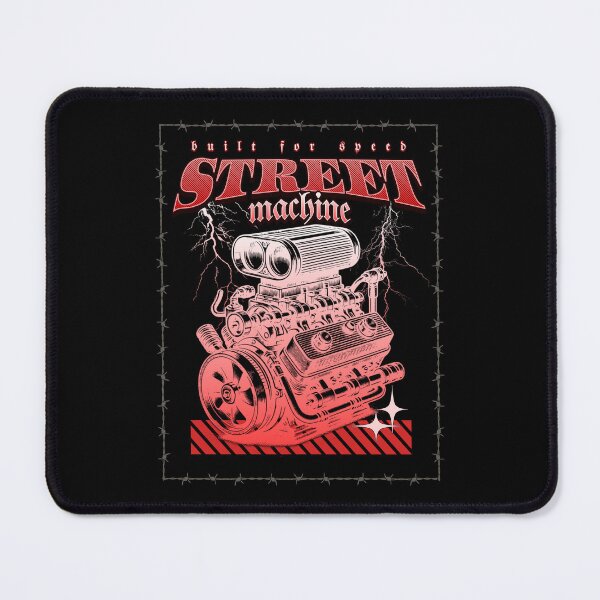 Item preview, Street Machine Built For Speed Supercharged Engine Muscle Car Racing Gearhead designed and sold by CarantinedChaos.