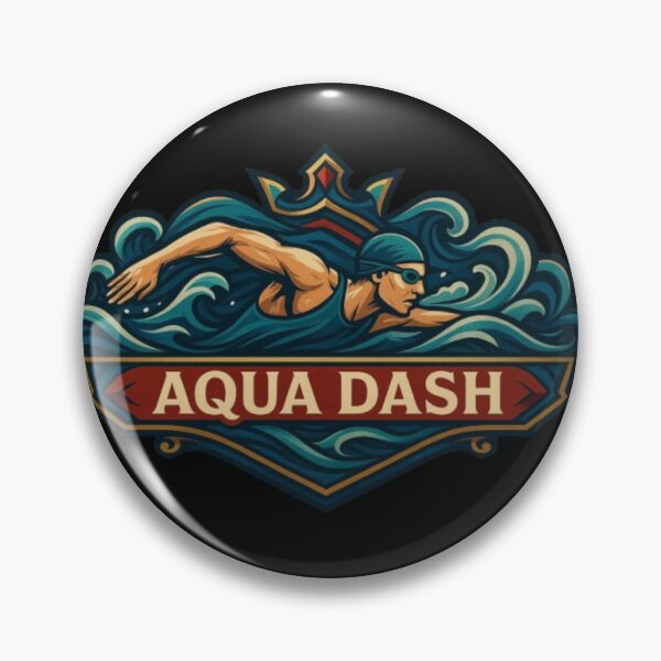 Item preview, Aqua Dash 3 – Swimming Design | Swim Team, Competitive Swimmer & Water Sports designed and sold by Typologystudios.