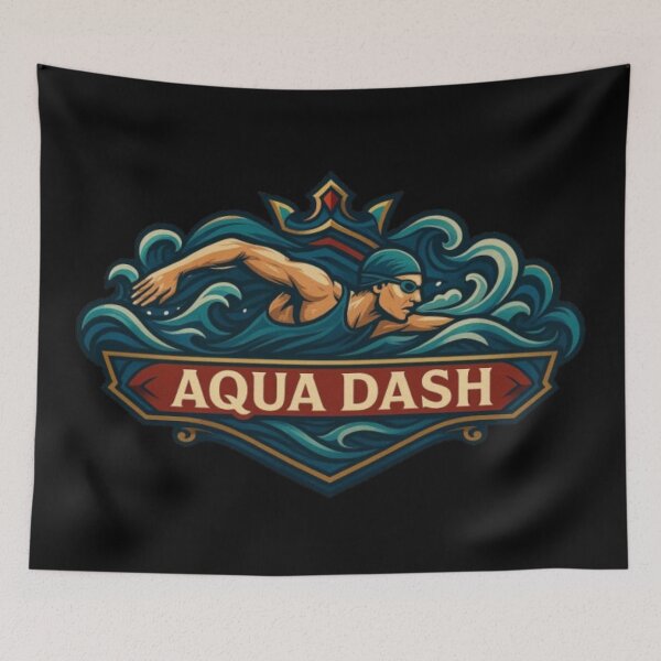 Item preview, Aqua Dash 3 – Swimming Design | Swim Team, Competitive Swimmer & Water Sports designed and sold by Typologystudios.