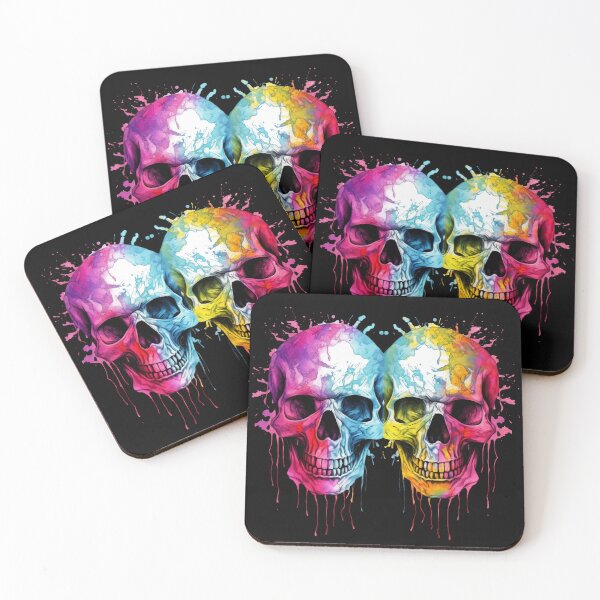Item preview, Neon Sugar Skull - Colorful Day of the Dead Aesthetic designed and sold by Mini Pixel Perfect Co..