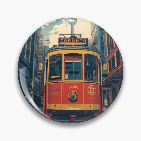 Item preview, Vintage Toronto CN Tower Poster | Retro TTC Streetcar Wall Art Print designed and sold by AM-little-shop.