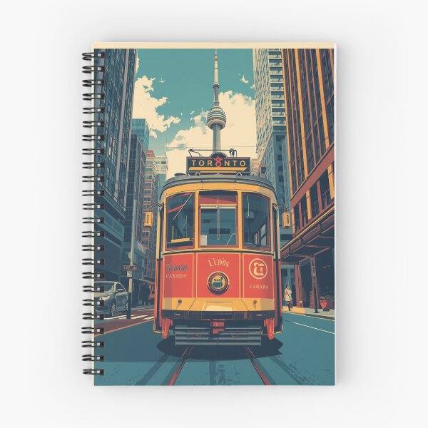 Item preview, Vintage Toronto CN Tower Poster | Retro TTC Streetcar Wall Art Print designed and sold by AM-little-shop.