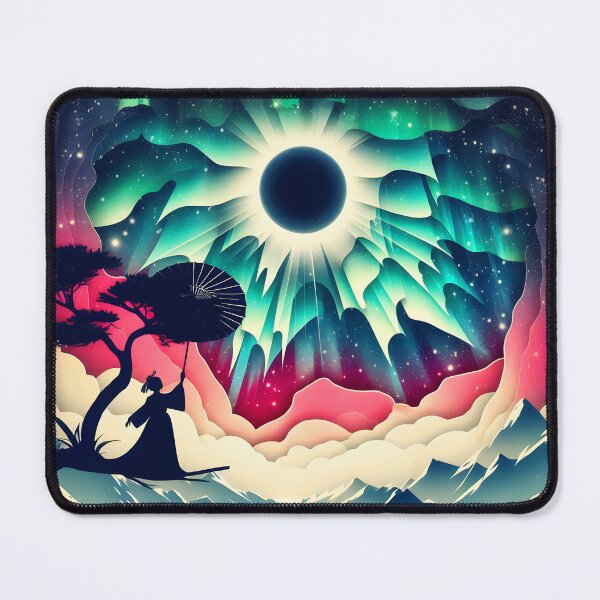 Item preview, Northern Lights and Woman, Ai Generated Art designed and sold by ACC .