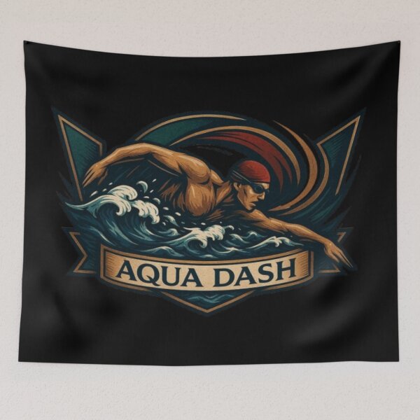 Item preview, Aqua Dash 4 – Swimming Design | Swim Team, Competitive Swimmer & Water Sports designed and sold by Typologystudios.