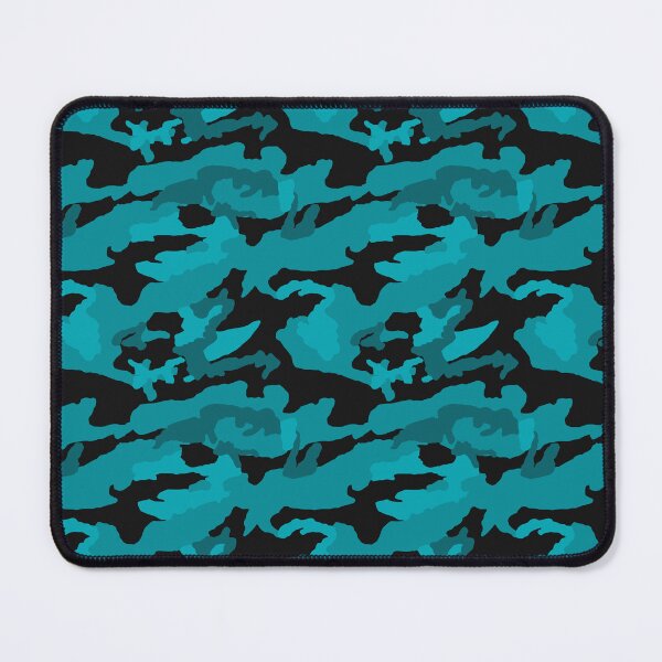 Item preview, Black And Cyan Camo Pattern Seamless designed and sold by pattern-archive.