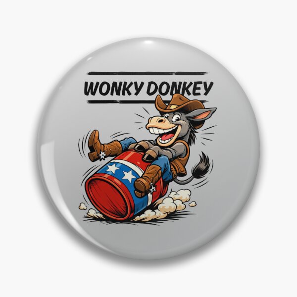 Item preview, WONKY DONKEY – Funny Cowboy Donkey Riding Rodeo Barrel | Western Cartoon Humor designed and sold by Cree8if.