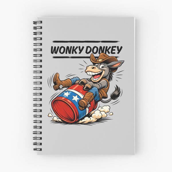 Item preview, WONKY DONKEY – Funny Cowboy Donkey Riding Rodeo Barrel | Western Cartoon Humor designed and sold by Cree8if.