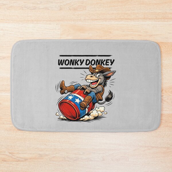 Item preview, WONKY DONKEY – Funny Cowboy Donkey Riding Rodeo Barrel | Western Cartoon Humor designed and sold by Cree8if.