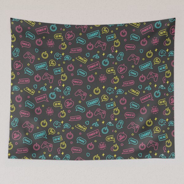 Item preview, Retro Gaming Energy Pattern designed and sold by StickVerse by Owais.