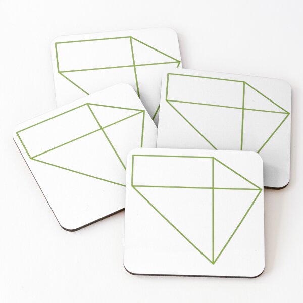 Item preview, Green Abstract Crystal Outline designed and sold by Lovely Elen.