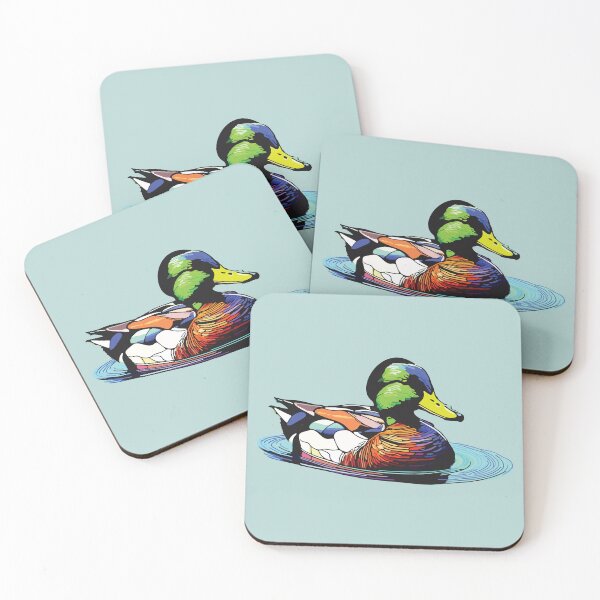Item preview, mosaic swimming duck designed and sold by designmari.
