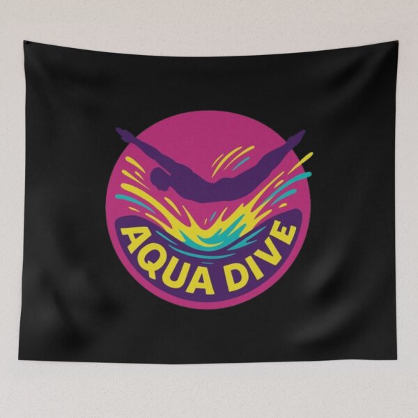 Item preview, Aqua Dive – Diving Design | Dive Deep, Underwater Adventure & Ocean Sport designed and sold by Typologystudios.