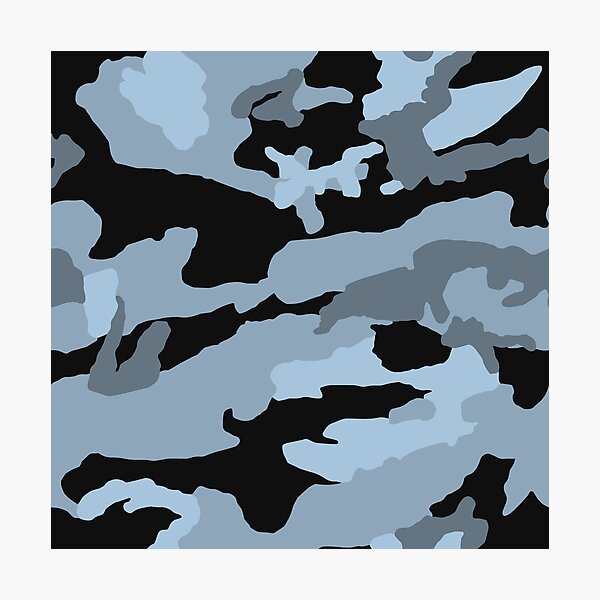 Item preview, Black And Ice Blue Camo Pattern Seamless designed and sold by pattern-archive.
