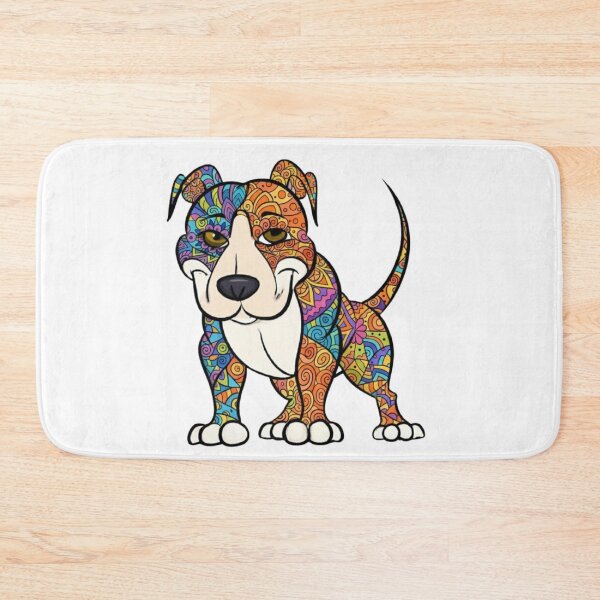 Item preview, Colorful and Fun Pit Bull designed and sold by PaintedbyCarol.