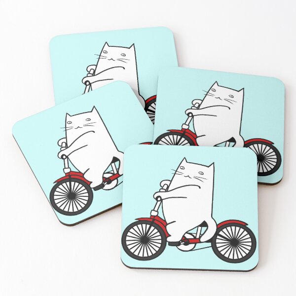 Item preview, Cat riding bicycle designed and sold by eri-morie.