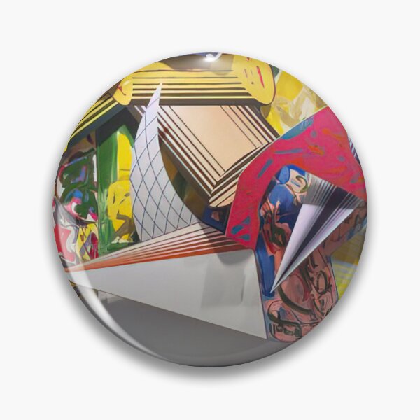 Artikelvorschau, giuf la luna i ladri e le guardie – Originalgemälde von Frank Stella, geometrische abstrakte Kunst von Frank Stella entworfen und verkauft von OilArtLittle.