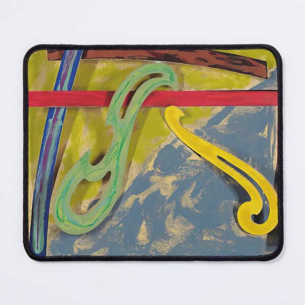 Item preview, green solitaire - Original Paintings by Frank Stella, Frank Stella Geometric Abstract Art designed and sold by OilArtLittle.