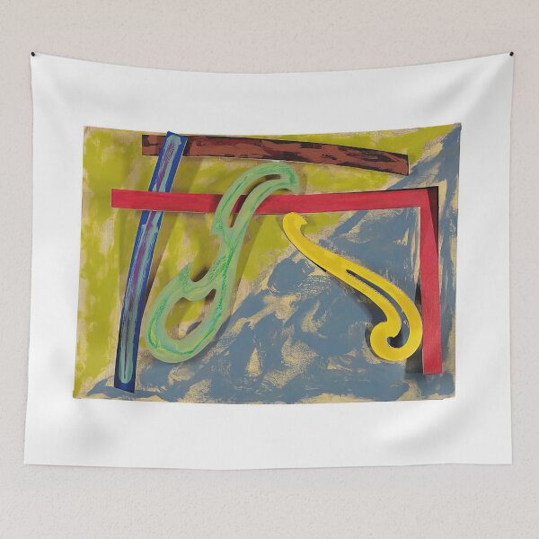 Item preview, green solitaire  - Original Paintings by Frank Stella, Frank Stella Geometric Abstract Art designed and sold by OilArtLittle.